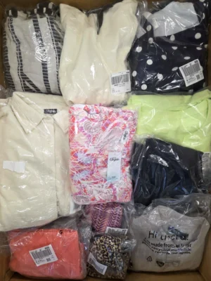 The photo shows a package with clothing in the category B.