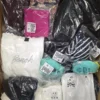 The photo shows a package with clothing in the category B.