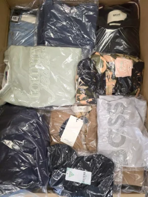 The photo shows a package with clothing in the category B.