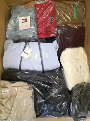 The photo shows a package with clothing in the category B.