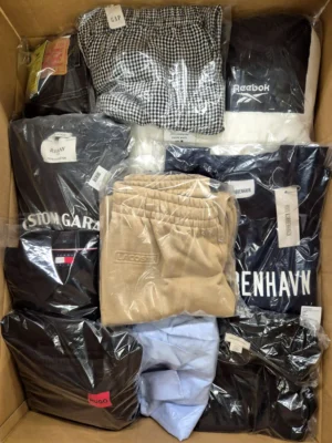 The photo shows a package with clothing in the category B.