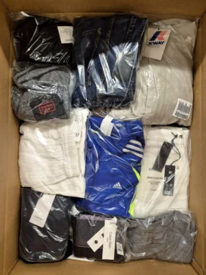 The photo shows a package with clothing in the category B.