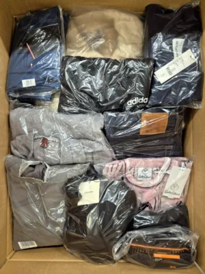 The photo shows a package with clothing in the category B.