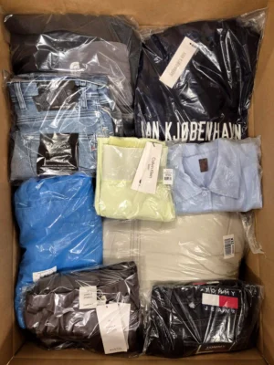 The photo shows a package with clothing in the category B.
