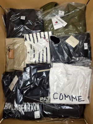 The photo shows a package with clothing in the category B.