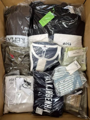 The photo shows a package with clothing in the category B.