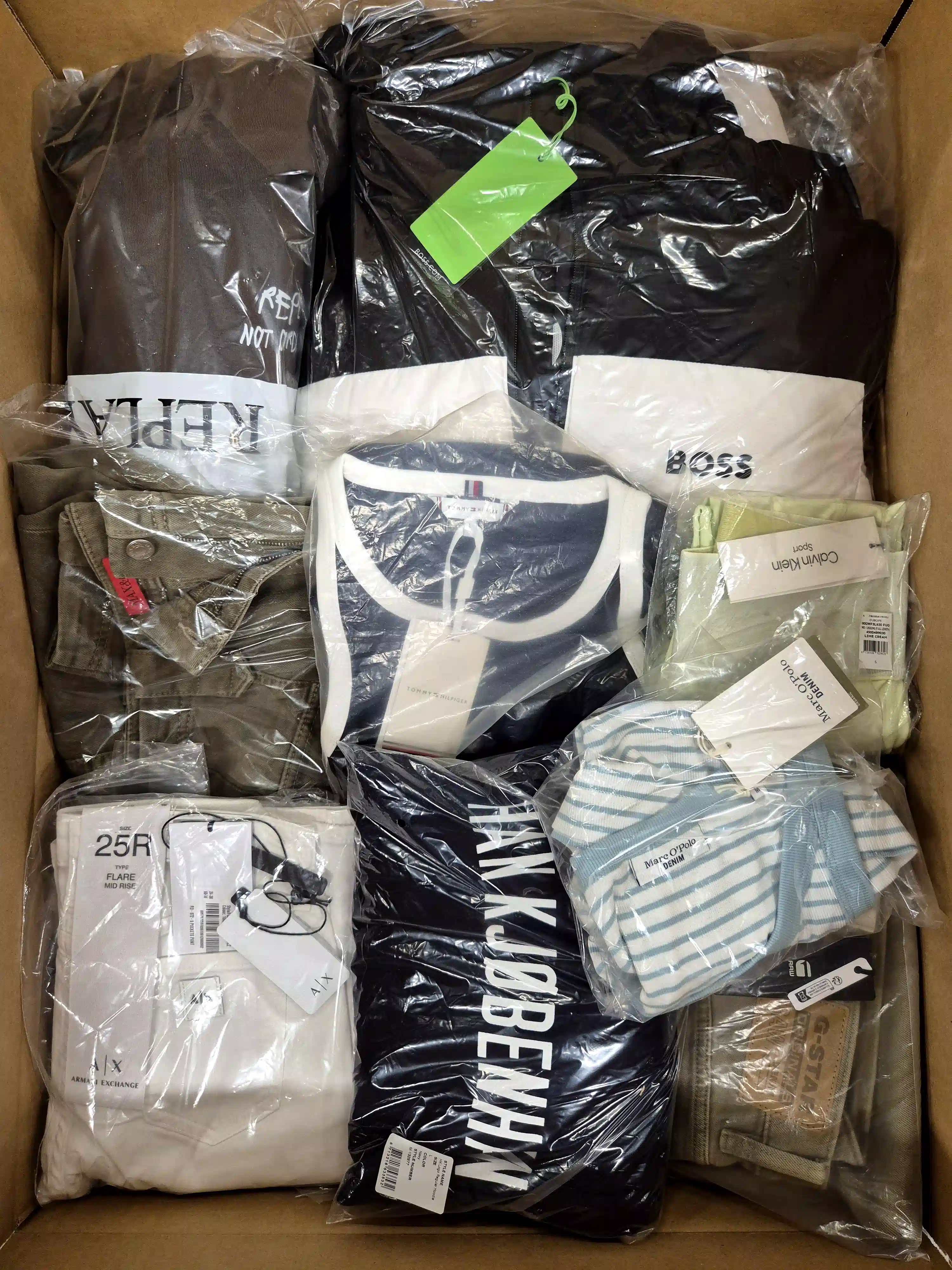 B1887 3 The photo shows a package with clothing in the category B.