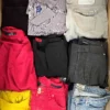 The photo shows a package with clothing in the category U.