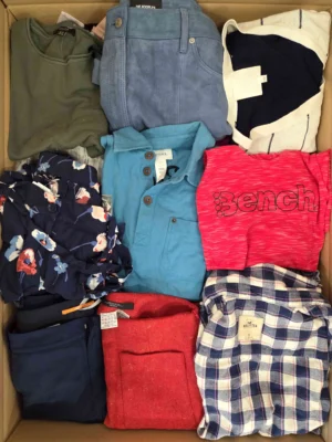 The photo shows a package with clothing in the category U.