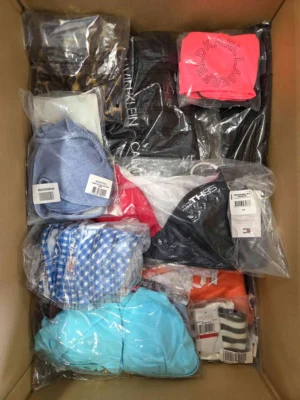 The photo shows a package with clothing in the category ABW.