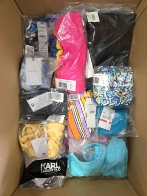 The photo shows a package with clothing in the category ABW.