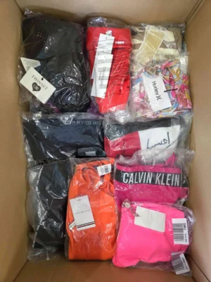 The photo shows a package with clothing in the category ABW.