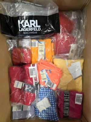 The photo shows a package with clothing in the category ABW.