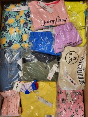 The photo shows a package with clothing in the category N.