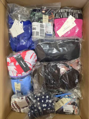 The photo shows a package with clothing in the category ABW.