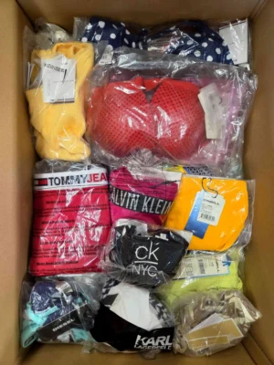 The photo shows a package with clothing in the category ABW.