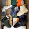 The photo shows a package with footwear in the category BS.