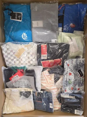 The photo shows a package with clothing in the category K.