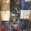 The photo shows a package with clothing in the category AM.