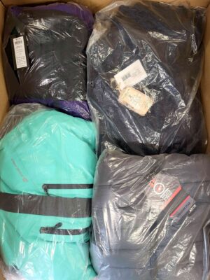 The photo shows a package with clothing in the category AJW.