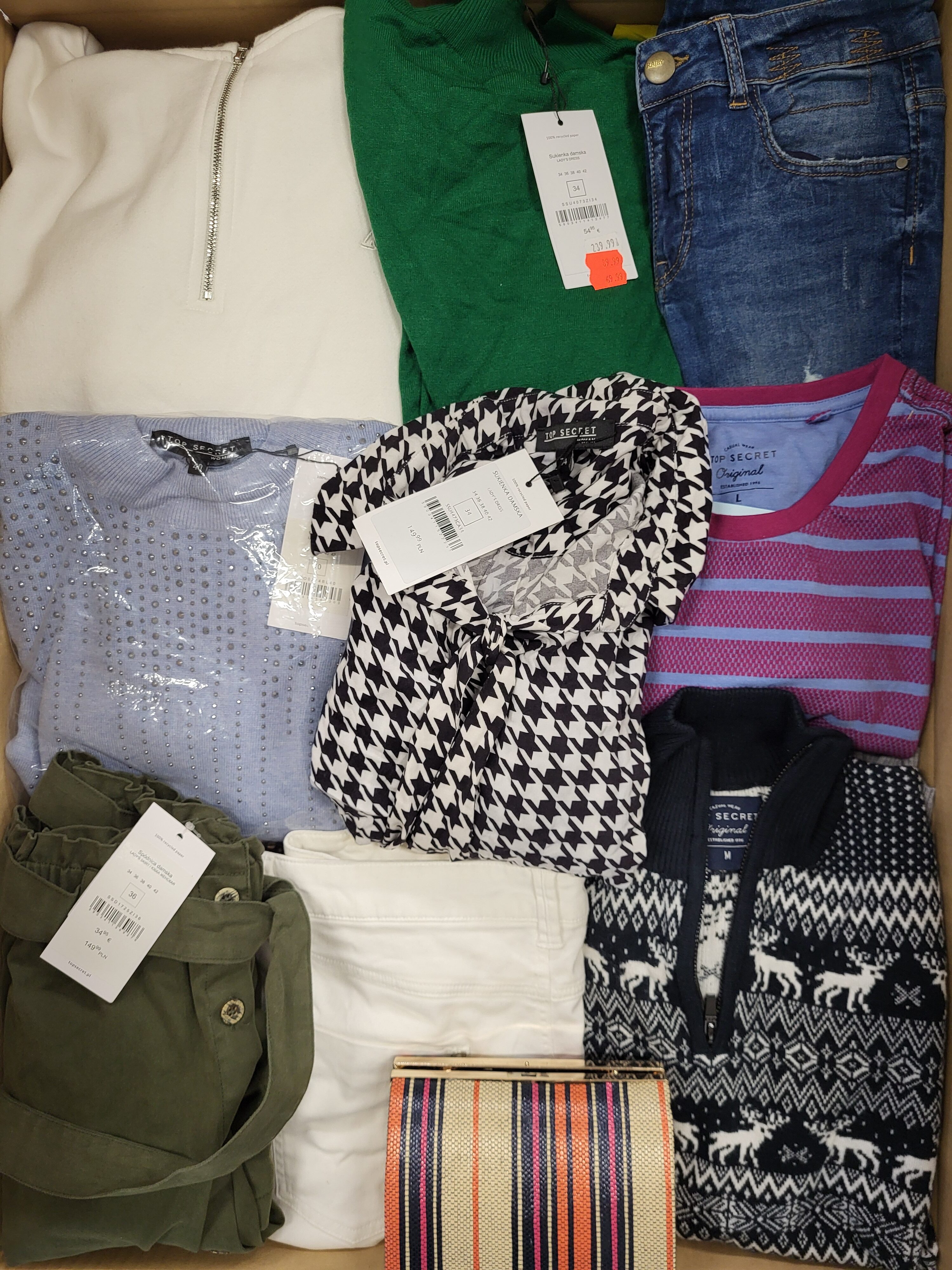 TSC698 3 The photo shows a package with clothing in the category TSC.