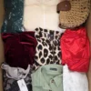 The photo shows a package with clothing in the category SN.
