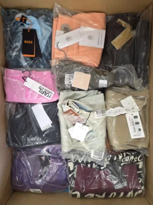 The photo shows a package with clothing in the category AP.