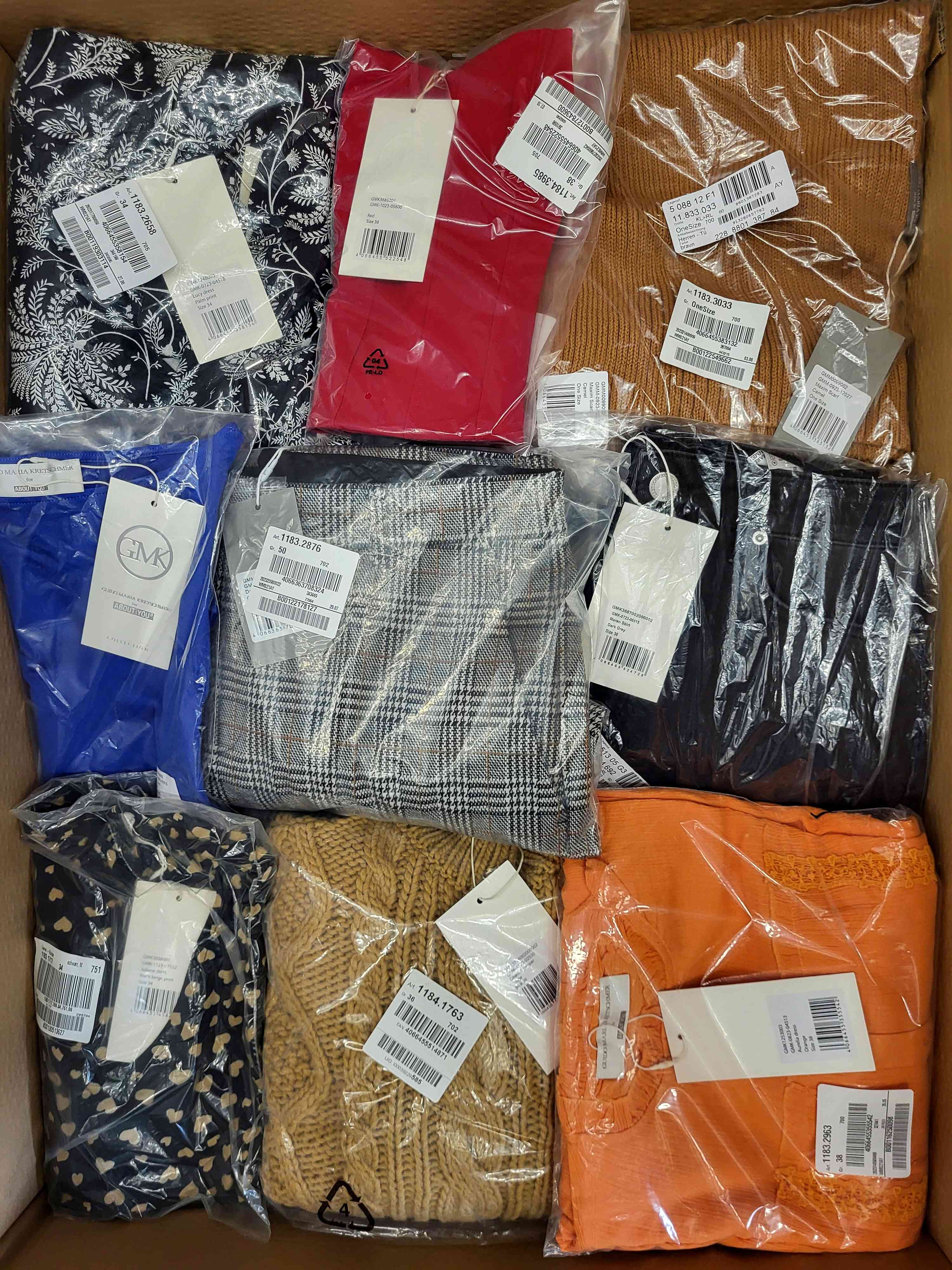 YA980 3 The photo shows a package with clothing in the category YA.