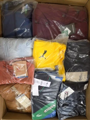 The photo shows a package with clothing in the category AP.