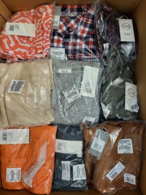 The photo shows a package with clothing in the category YA.
