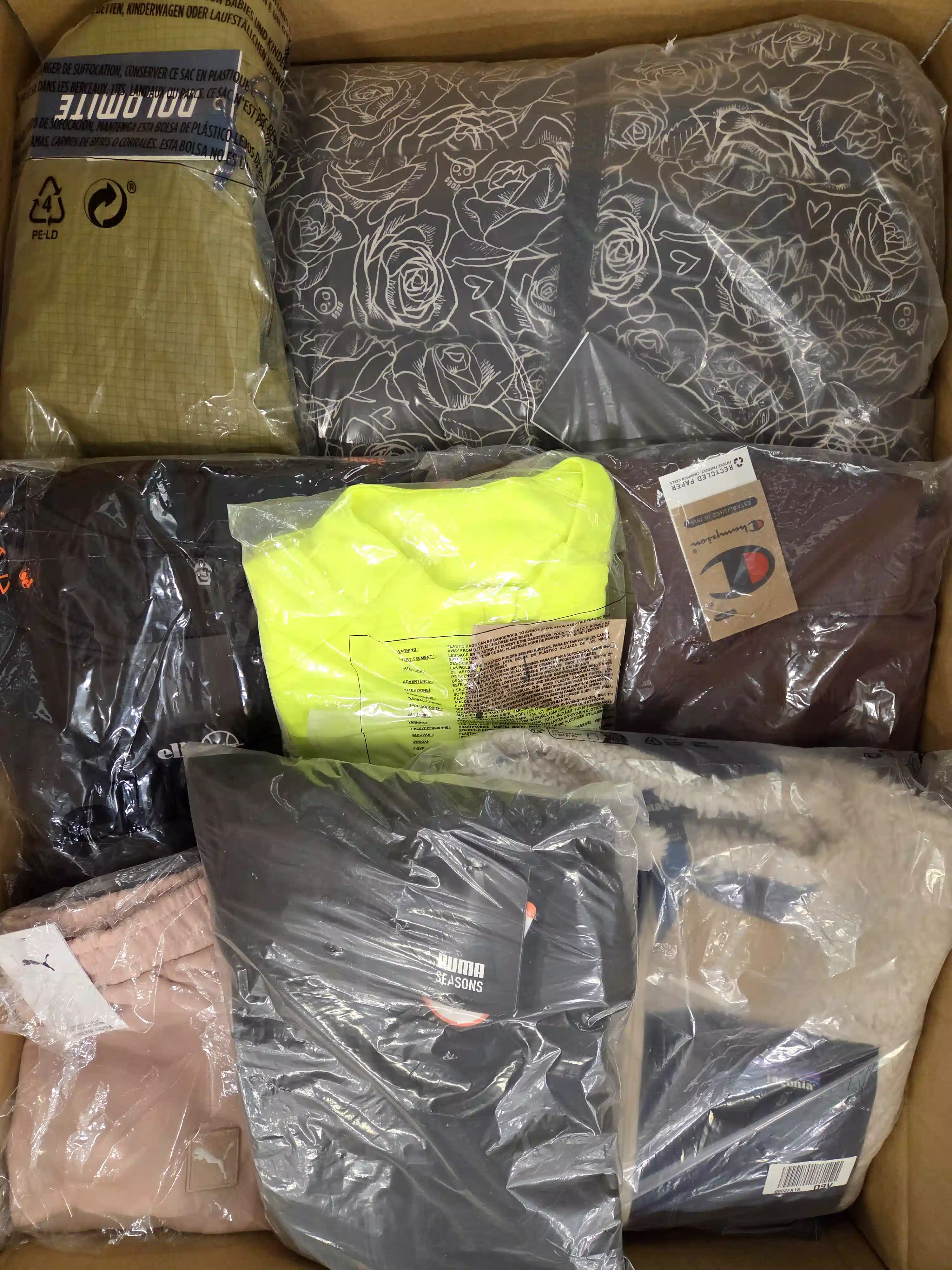 APS107 3 The photo shows a package with clothing in the category AP.