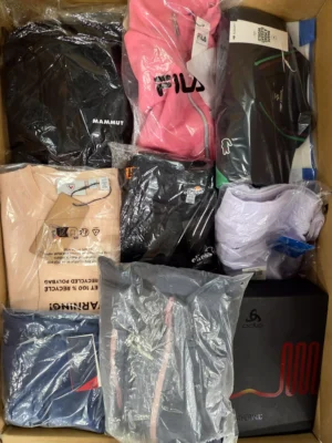 The photo shows a package with clothing in the category AP.