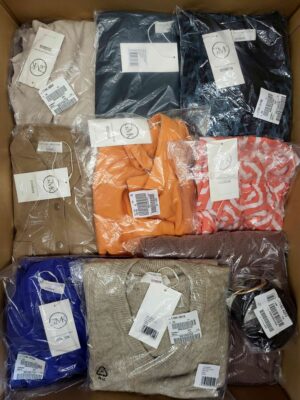 The photo shows a package with clothing in the category YA.