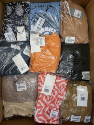The photo shows a package with clothing in the category YA.