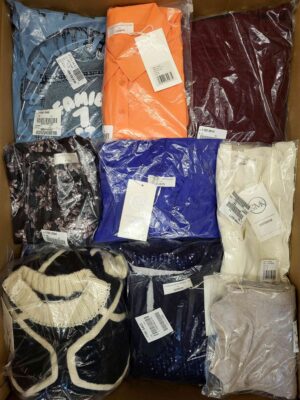 The photo shows a package with clothing in the category YA.