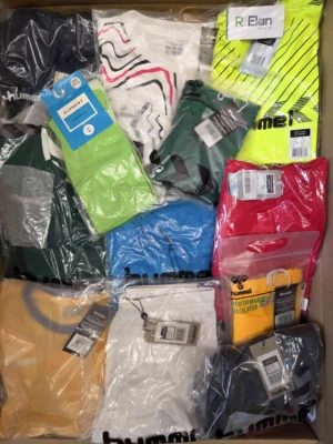 The photo shows a package with clothing in the category H.