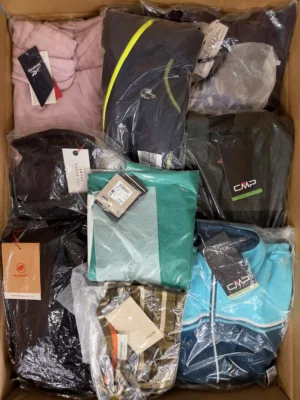The photo shows a package with clothing in the category AP.