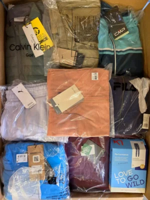 The photo shows a package with clothing in the category AP.