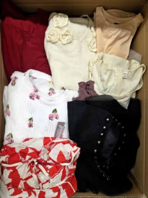 The photo shows a package with clothing in the category BSN.