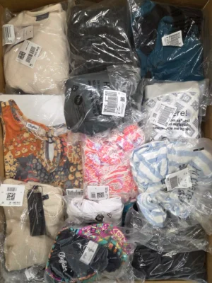 The photo shows a package with clothing in the category B.