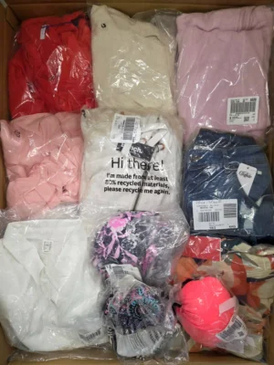 The photo shows a package with clothing in the category B.