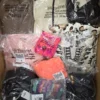 The photo shows a package with clothing in the category B.