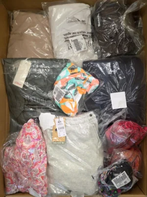 The photo shows a package with clothing in the category B.