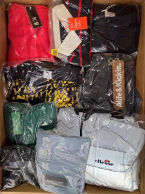The photo shows a package with clothing in the category B.