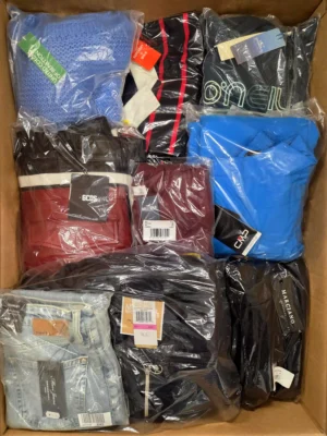 The photo shows a package with clothing in the category B.