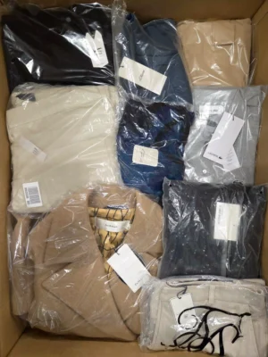 The photo shows a package with clothing in the category B.