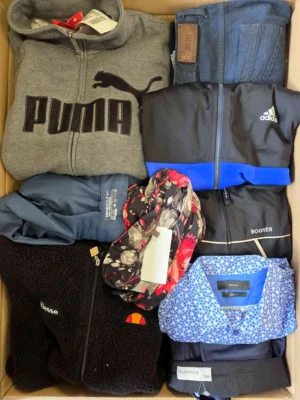 The photo shows a package with clothing in the category U.