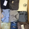 The photo shows a package with clothing in the category U.