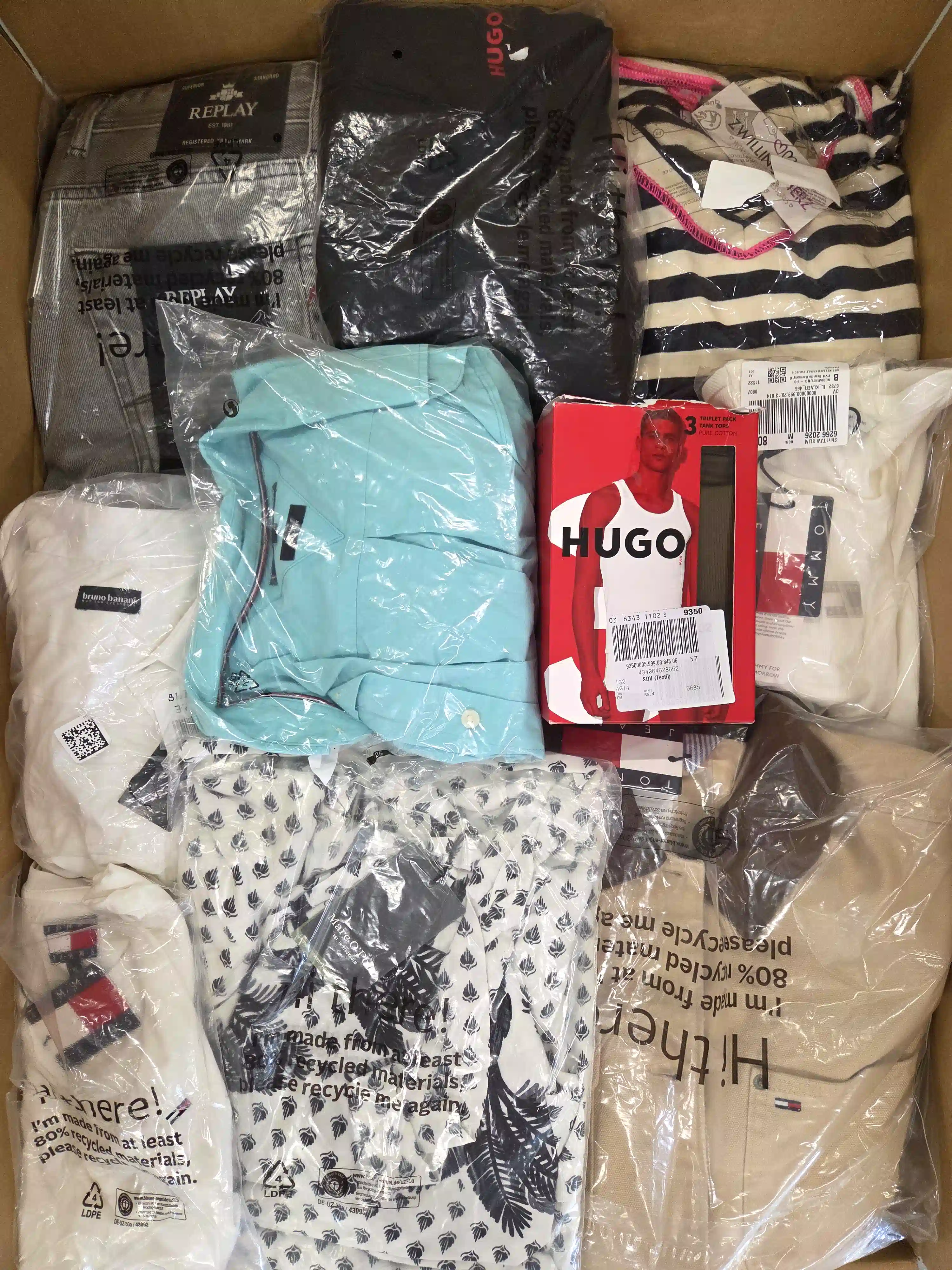 OT274 3 The photo shows a package with clothing in the category T.