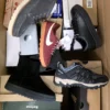 The photo shows a package with footwear in the category BS.
